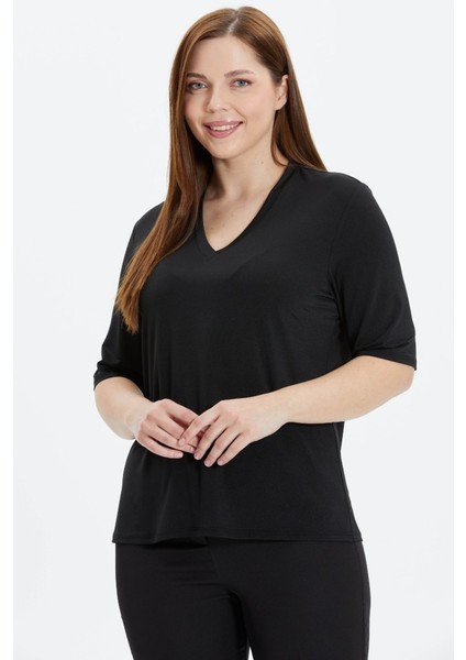 Büyük Beden V Yaka Truvakar Kol Penye Bluz fiyatları