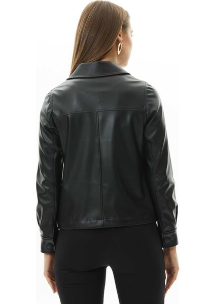 Dıştan Cep Dikişli Deri Ceket indirimleri