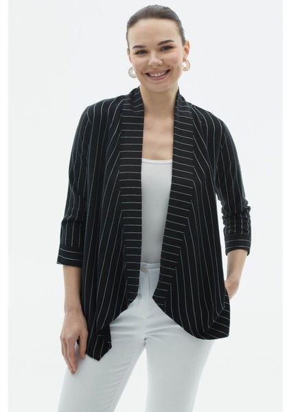 Önü Dökümlü Geniş Çizgili Ceket fiyatları