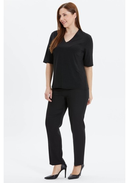 Büyük Beden V Yaka Truvakar Kol Penye Bluz fırsatları