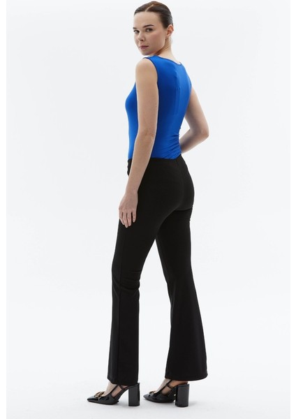 Beli Lastikli Ispanyol Paça Pantolon fırsatları