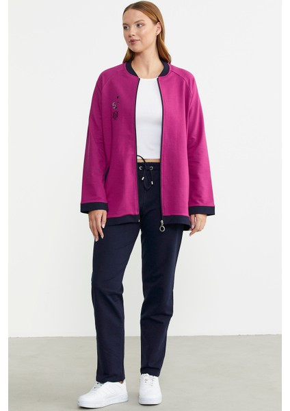 Renk Kombinli Tunik Eşofman Takım - Fuşya modelleri