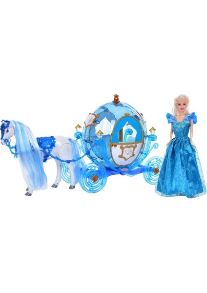 Sesli ve Müzikli At Arabası ve Prenses Sofia Bebek