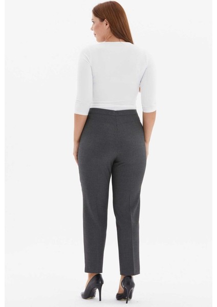 Büyük Beden Kare Cep Içi Lastikli Çizgili Pantolon fırsatları