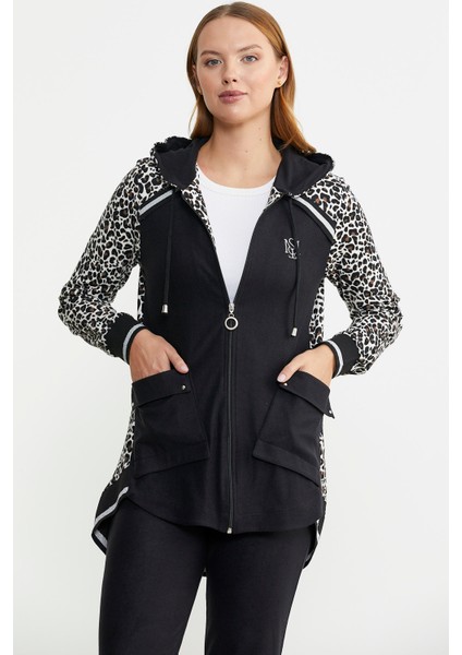 Rahat Kalıp Leopar Kombinli Takım - Beyaz modelleri