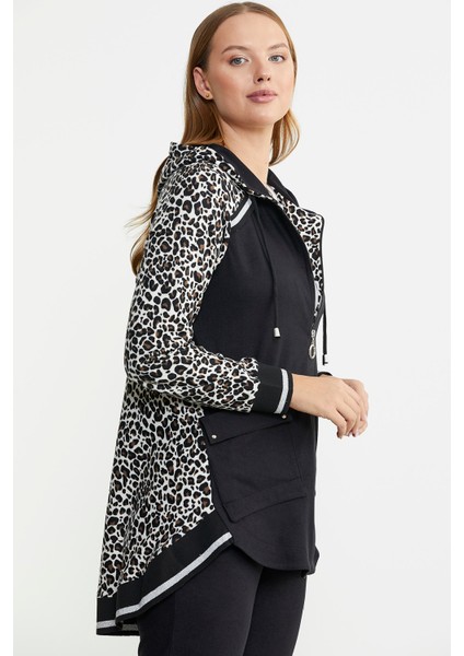 Rahat Kalıp Leopar Kombinli Takım - Beyaz indirimleri