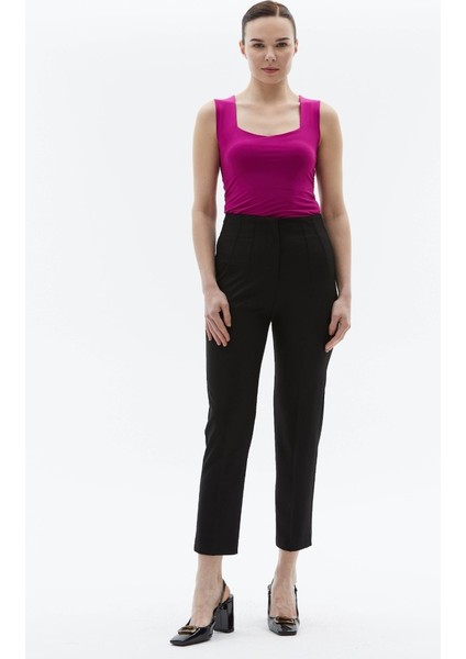 Çift Pensli Cepsiz Boru Paça Pantolon indirimleri