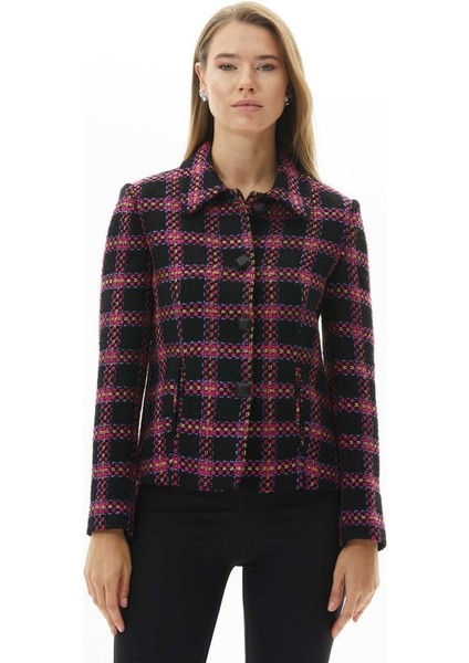 Bebe Yaka Ekose Ceket