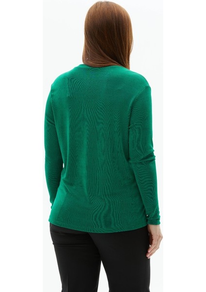 Büyük Beden V Yaka Uzun Kol Buzi Bluz fırsatları