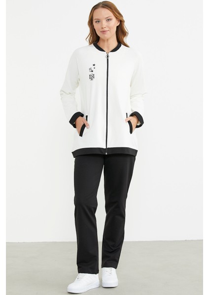 Renk Kombinli Tunik Eşofman Takım - Ekru fiyatları