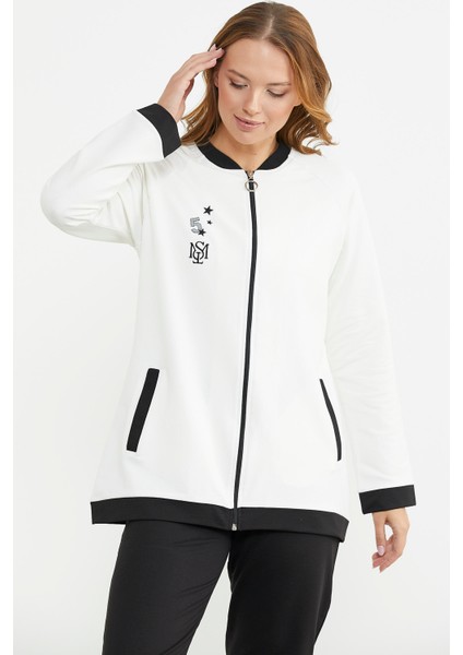 Renk Kombinli Tunik Eşofman Takım - Ekru indirimleri