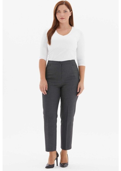 Büyük Beden Kare Cep Içi Lastikli Çizgili Pantolon indirimleri