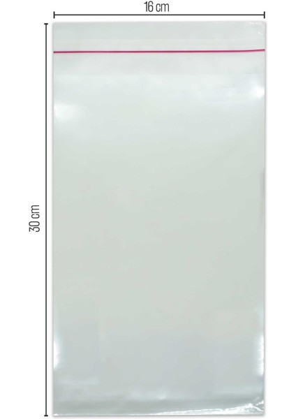 16*30 Bantlı OPP (Parlak-Şeffaf) Jelatin 100 Adet
