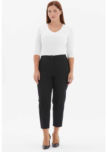 Büyük Beden Arkası Lastikli Süs Cep Pantolon fırsatları