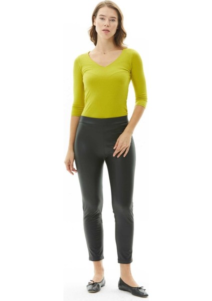 Beli Lastikli Mat Deri Dar Pantolon fiyatları