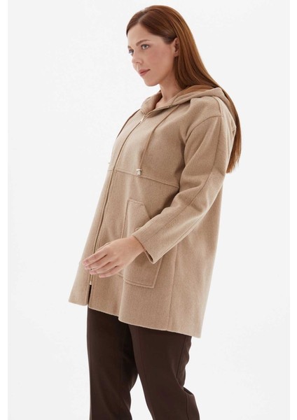 Büyük Beden Fermuarlı Dıştan Cep Kaban fırsatları