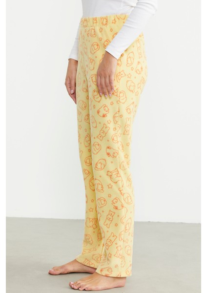 Polar Desenli Kışlık Tek Alt - Sarı modelleri