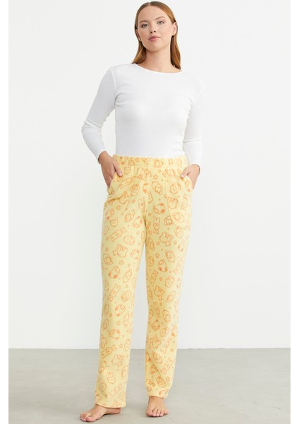 Polar Desenli Kışlık Tek Alt - Sarı fırsatları