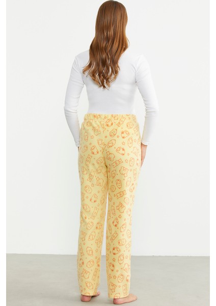 Polar Desenli Kışlık Tek Alt - Sarı indirimleri