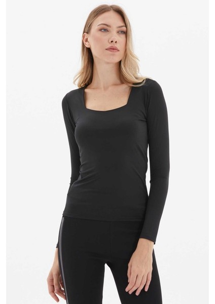 Kare Yaka Uzun Kol Penye Bluz modelleri