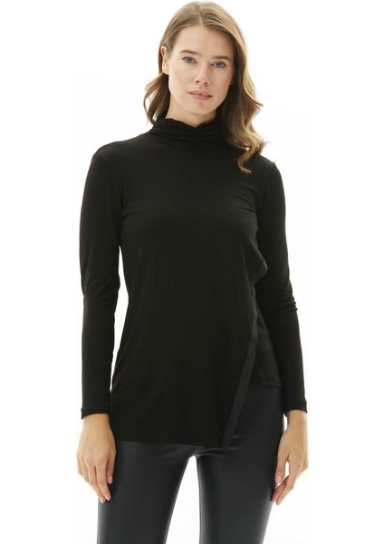 Balıkçı Yaka Asimetrik Penye Bluz fiyatları