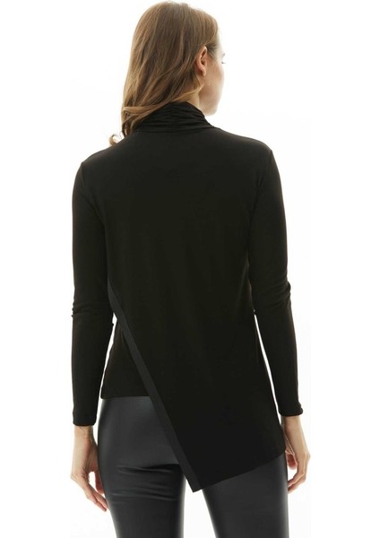 Balıkçı Yaka Asimetrik Penye Bluz fırsatları