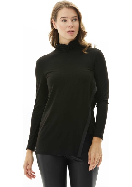 Balıkçı Yaka Asimetrik Penye Bluz indirimleri