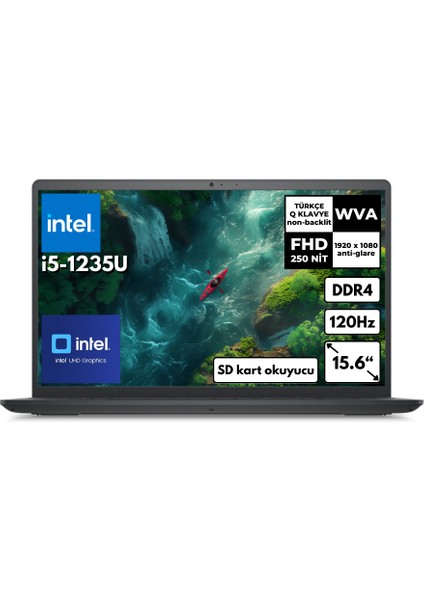 Inspiron 3520 I5-1235U 16 GB 256 GB SSD 15.6 Intel® UHD Graphics 120Hz Fhd Freedos I352010030U Bt2