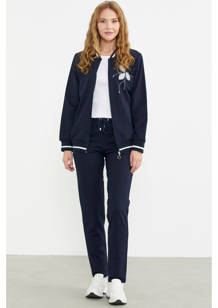 Fermuarlı Triko Kombinli Eşofman Takım - Lacivert fiyatları