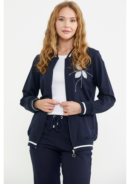 Fermuarlı Triko Kombinli Eşofman Takım - Lacivert modelleri