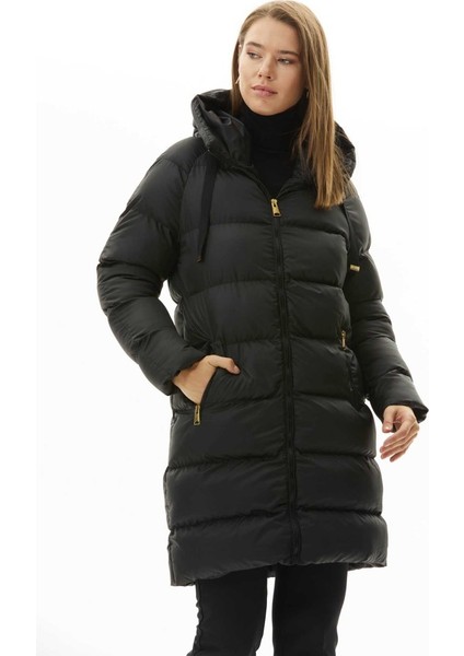 Kendinden Kapüşonlu Grogrenli Uzun Mont fiyatları