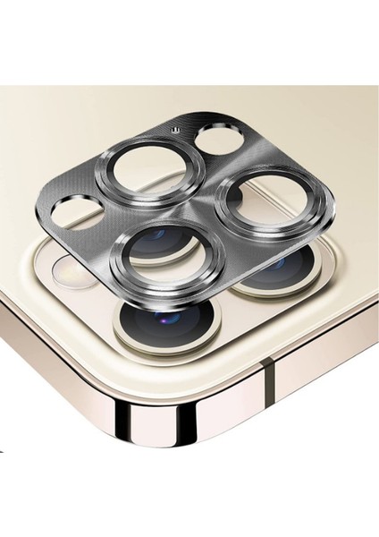 Apple iPhone 13 Pro Max Uyumlu Metalik Seri Kamera Cam Koruyucu