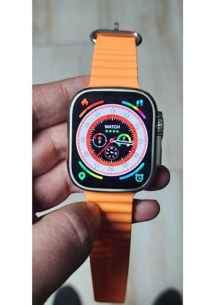 Watch Ultra Orjinal 1:1 Ios ve Android Uyumlu 2.2 Inc Full Ekr Suya Dayanıklı Ateş Ölçer Akıllı Saat