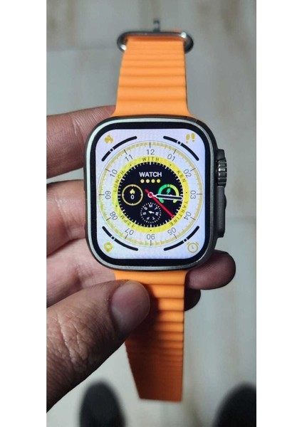 Watch Ultra Orjinal 1:1 Ios ve Android Uyumlu 2.2 Inc Full Ekr Suya Dayanıklı Ateş Ölçer Akıllı Saat