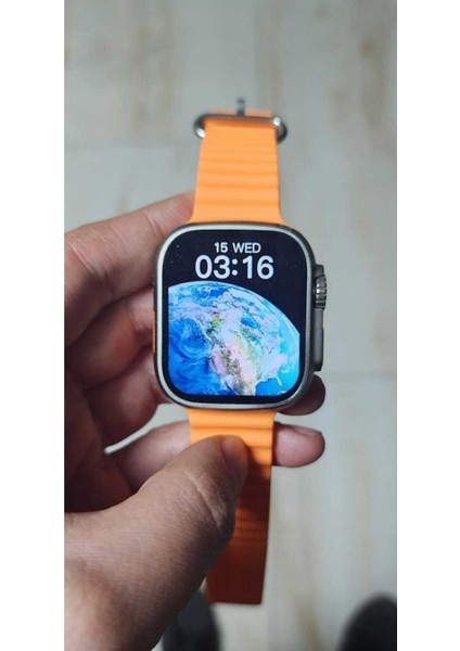 Watch Ultra Orjinal 1:1 Ios ve Android Uyumlu 2.2 Inc Full Ekr Suya Dayanıklı Ateş Ölçer Akıllı Saat