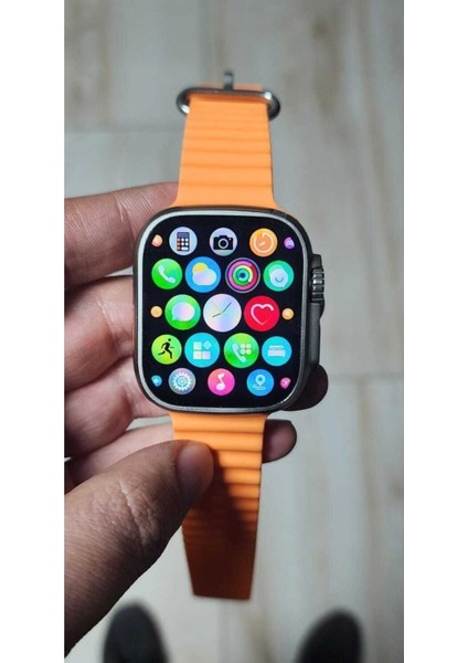 Watch Ultra Orjinal 1:1 Ios ve Android Uyumlu 2.2 Inc Full Ekr Suya Dayanıklı Ateş Ölçer Akıllı Saat