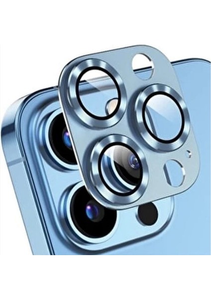 Apple iPhone 14 Pro Max Uyumlu Metalik Seri Kamera Cam Koruyucu