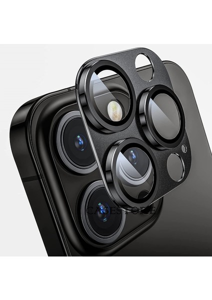 Apple iPhone 14 Pro Max Uyumlu Metalik Seri Kamera Cam Koruyucu