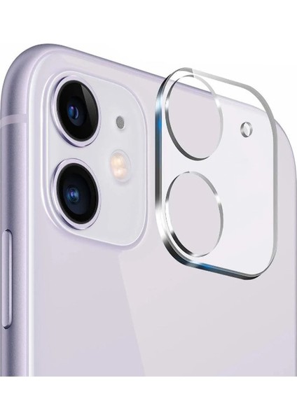 Apple iPhone 11 Uyumlu Şeffaf Çerçeveli Seri Kamera Cam Koruyucu