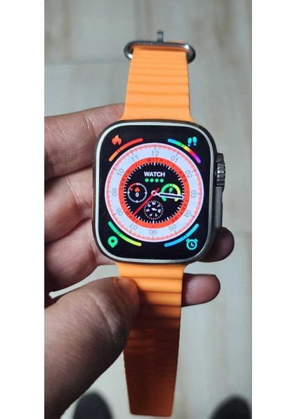 W68+ Watch Ultra Orjinal Ios ve Android Uyumlu 2.2 Inc Ekran Suya Dayanıklı Ateş Ölçer Akıllı Saat