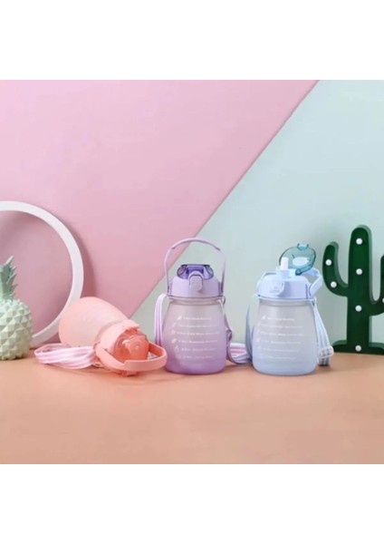 Krizantem Motivasyon Su Matarası 1300 Ml. Hareketli Günlerin. Serin Yol Arkadaşı Dayanıklı ve Orijinal