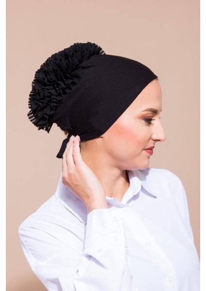 Slikonlu Kaymaz Dikişsiz Fırfırlı Bone