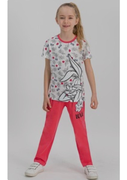 Looney Tunes Bugs Bunny Kız Çocuk Kısa Kollu Pijama Takımı