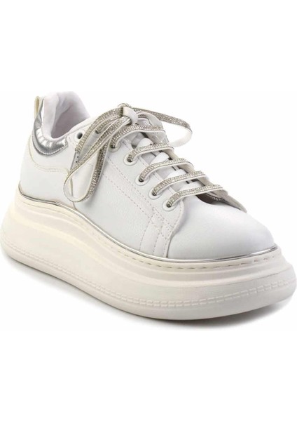 Beyaz Lame Kadın Sneaker K01776431009 modelleri