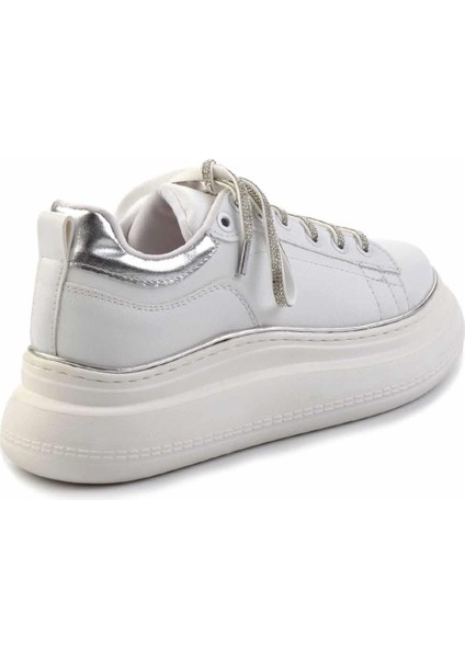 Beyaz Lame Kadın Sneaker K01776431009 fırsatları