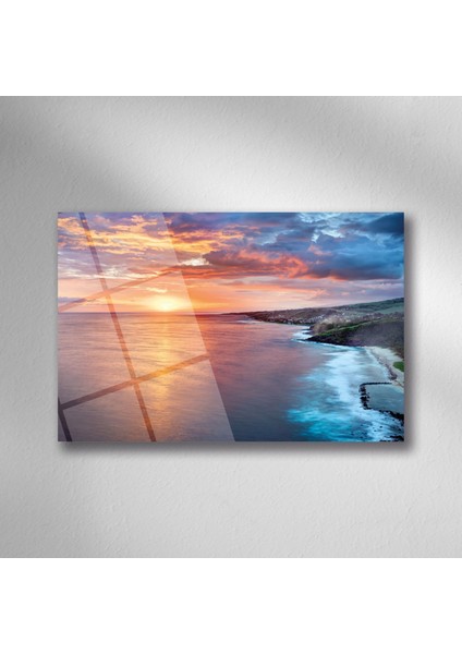 Gün Batımı Deniz Doğa Manzara Cam - 25*35