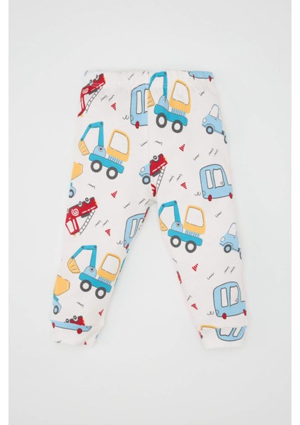 Erkek Bebek Pijama Takımı Araç Baskılı Uzun Kollu Üst Alt D8655A524AU