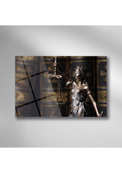 Bronz Themis Heykeli Cam - 40X60