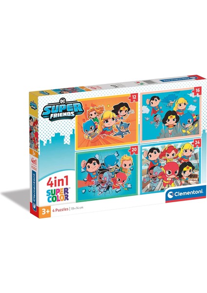 4 In 1 Puzzle Dc Super Friends 70 Parça 21520