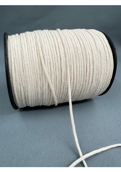 3 mm Pamuk Iğneli Kordon-5 Metre-Ekru